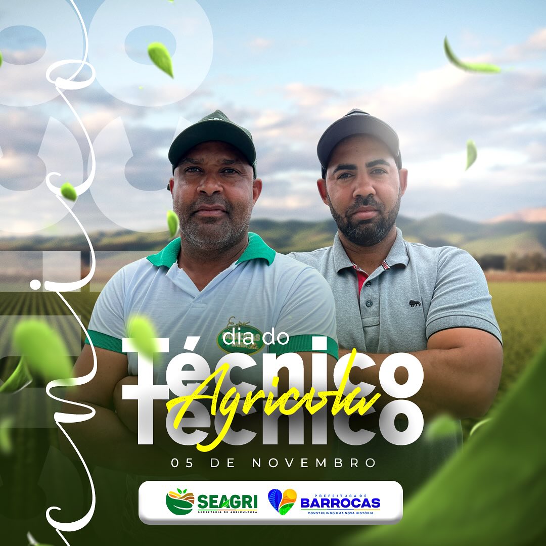 Raízes fortes, frutos abundantes! 🌱💪 Feliz Dia do Técnico Agrícola! 